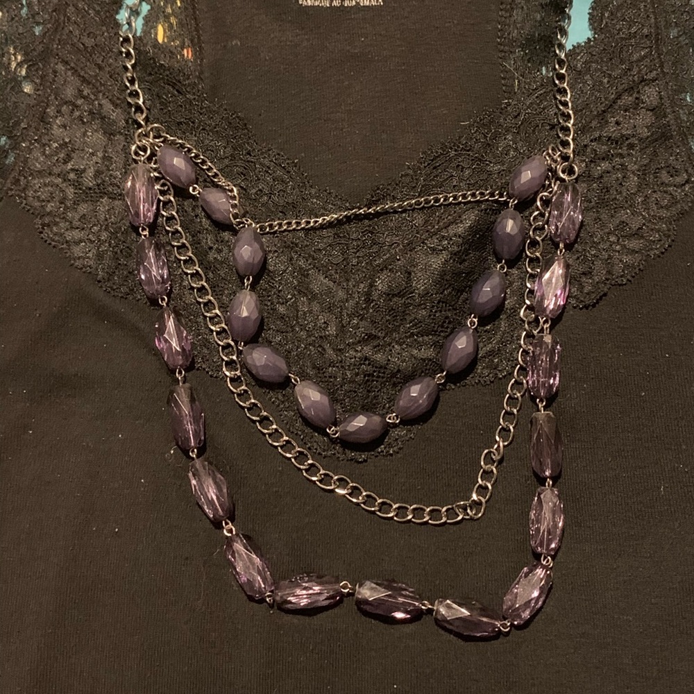 Layered blue necklace